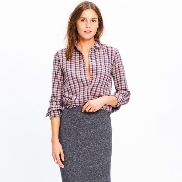 Madewell plaid button down shirt - Picture 1 of 7